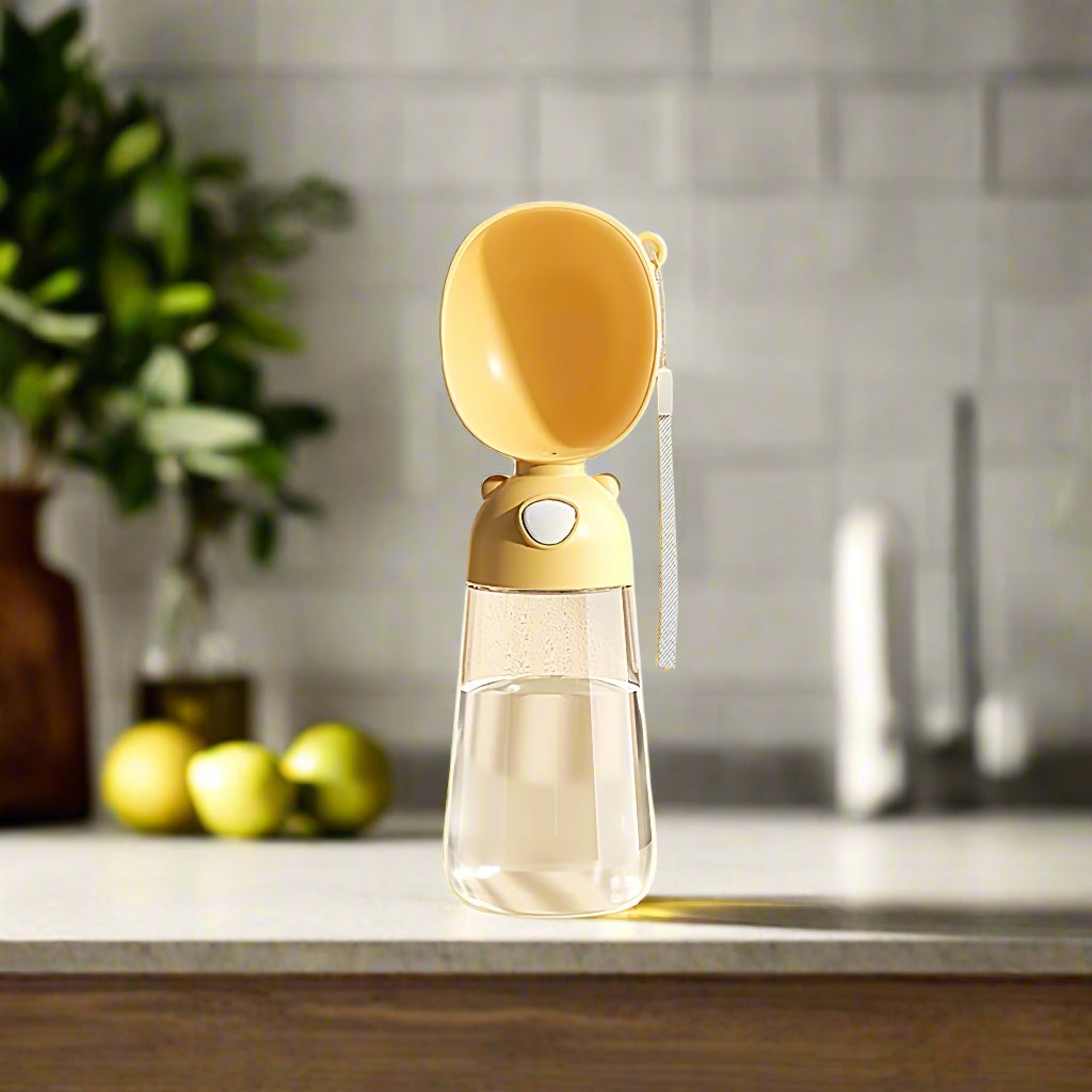 Gourde pour chien Portable jaune