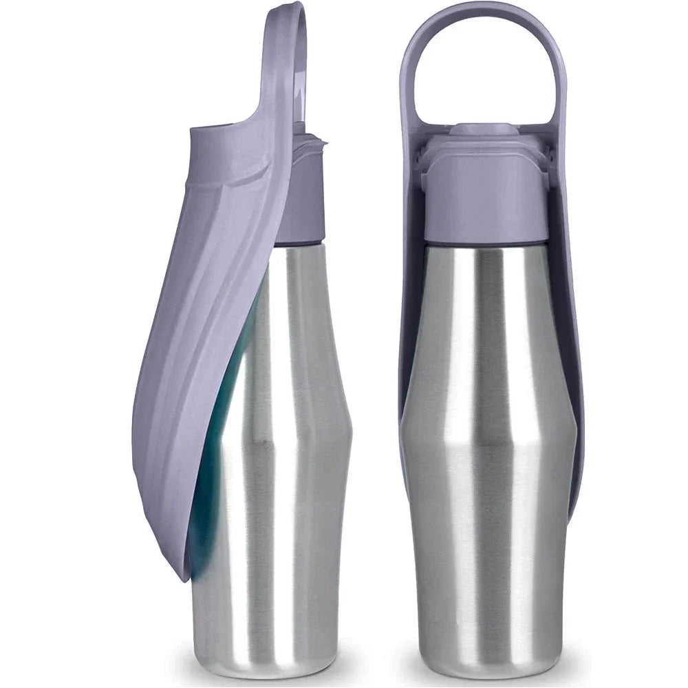 Gourde pour chiens Acier inoxydable gris