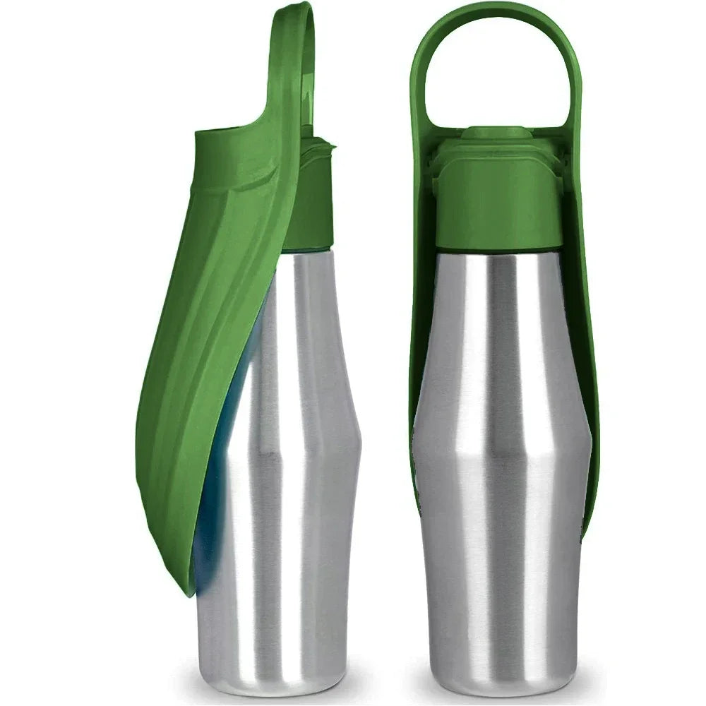 Gourde pour chiens Acier inoxydable vert foncé