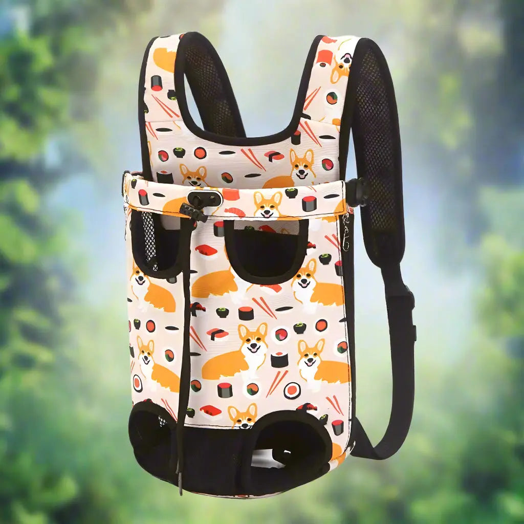 SAC A DOS CHIEN PATTES NUAGES dessins petits chiens