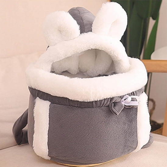 Sac transport chien PeluchePorteur gris