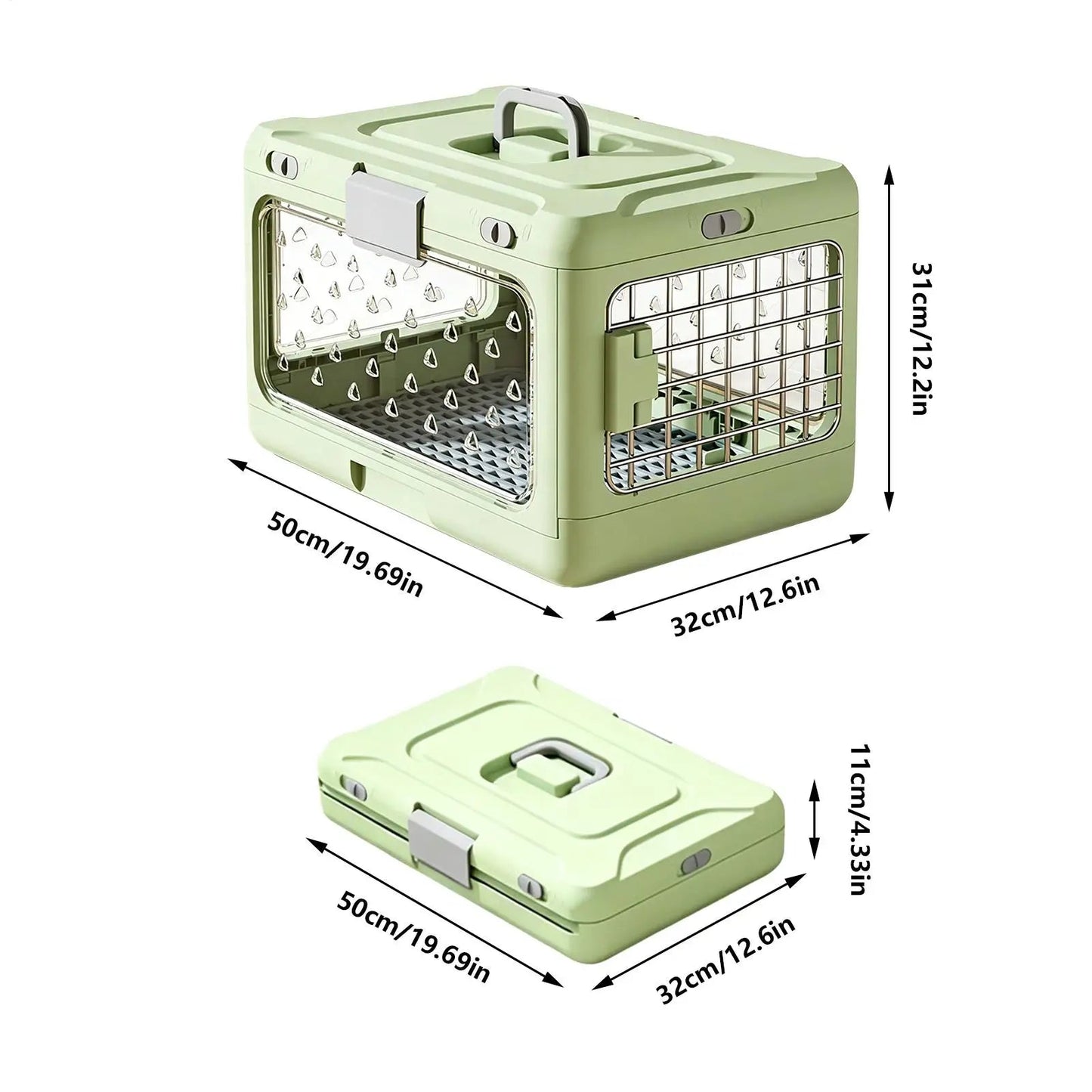 Cat Carrier Portable Foldable Hard-Sided Cat Carrier Box For Small Medium Kitten Puppy Outings Camping Walking Road Trip Hiking Royaume Animalier