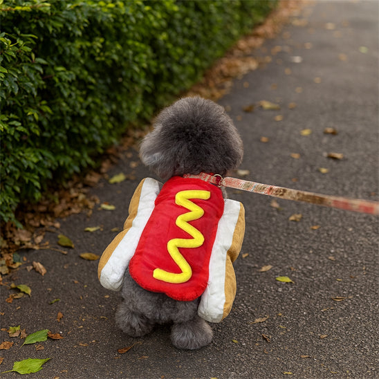 Chien rue porte manteau chien halloween Hotdog