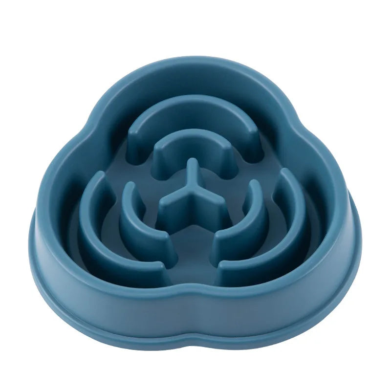 gamelle anti glouton chien antidérapante bleu