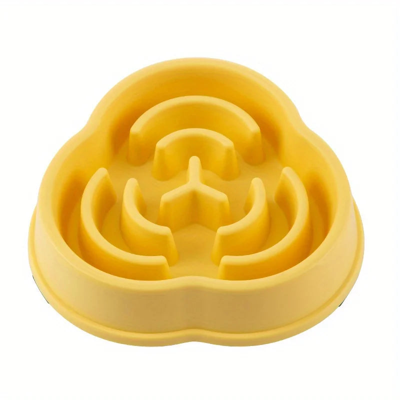 gamelle anti glouton chien antidérapante jaune