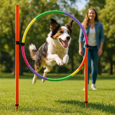 Jouets chiens d'agilité cerceau
