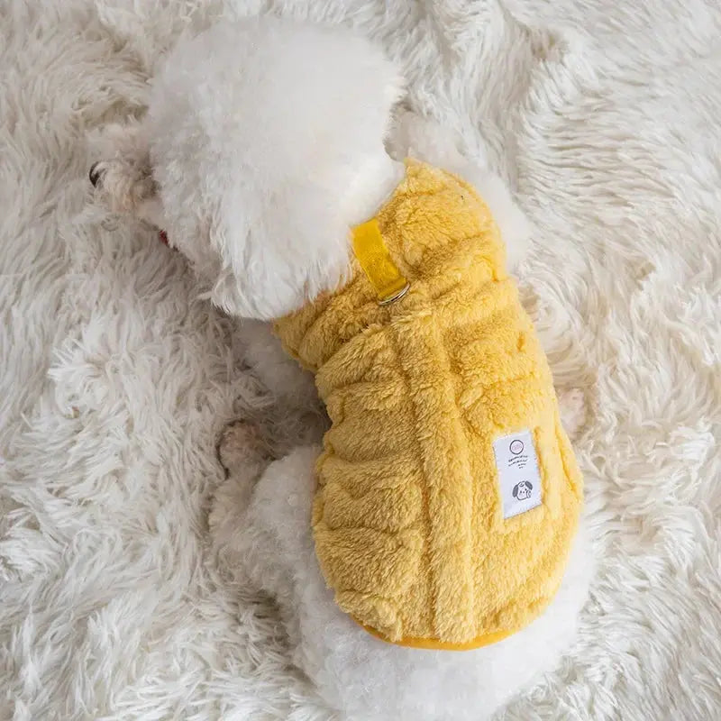 Manteau polaire pour chien Doudoune jaune