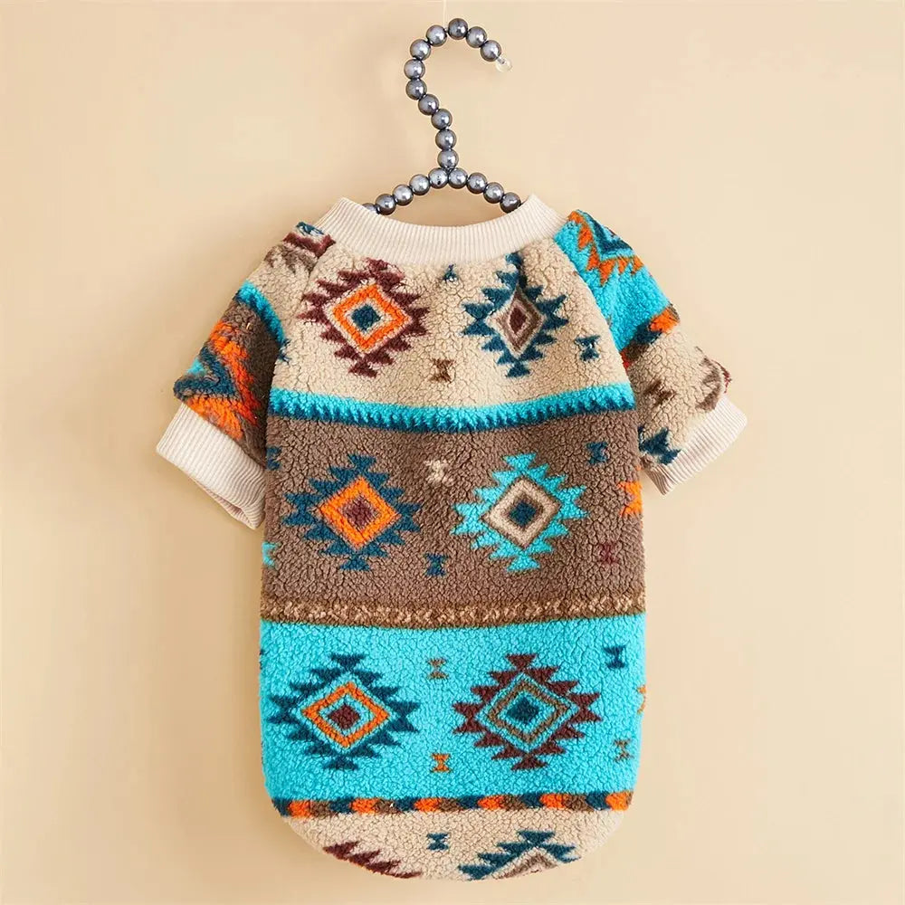 Petit pull pour chien totem bleu ciel