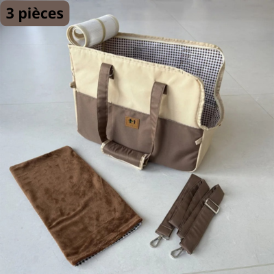 Sac de voyage pour chien brun