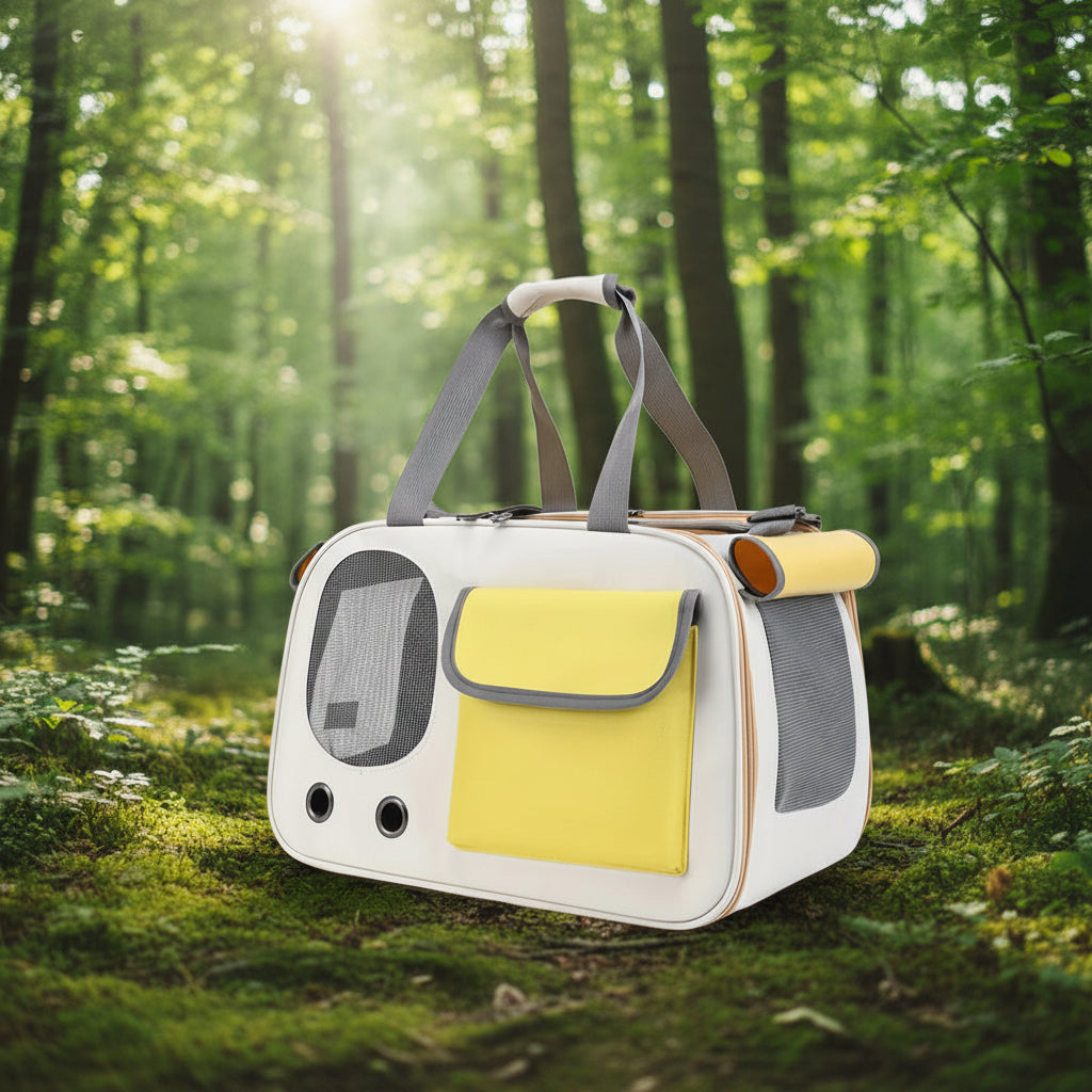 Sac pour transporter petit chien jaune