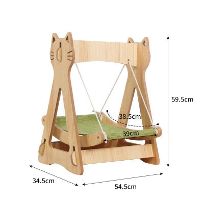 HAMAC BALANCOIRE POUR CHAT | Berce‑Bois™ Royaume Animalier