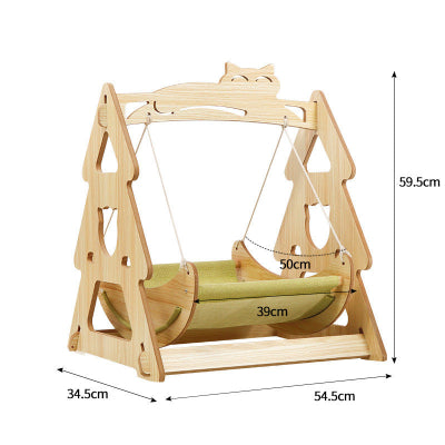 HAMAC BALANCOIRE POUR CHAT | Berce‑Bois™ Royaume Animalier