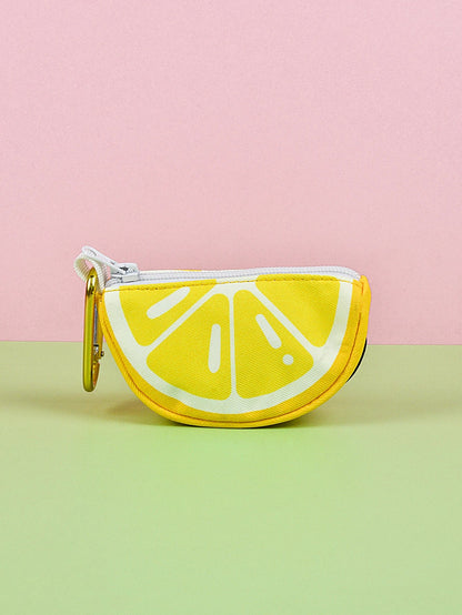 Distributeur sac a crottes motif citron, fixation universelle sur laisse