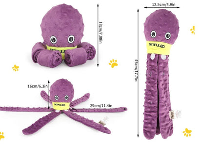 Peluche chien | Pieuvre de reniflage & jouet anti-ennui Royaume Animalier