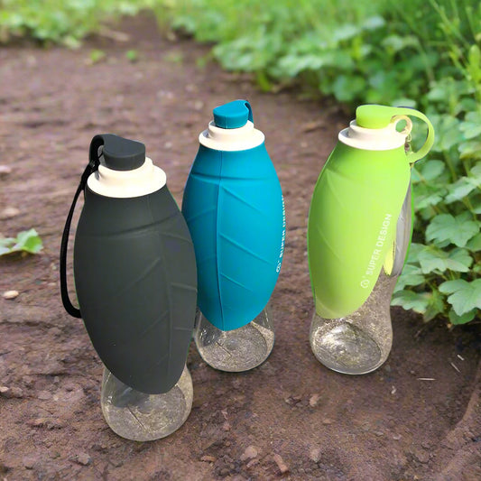 Gourde pour chien Silicone couleurs multiples par terre