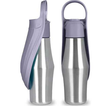 Gourde pour chiens Acier inoxydable gris