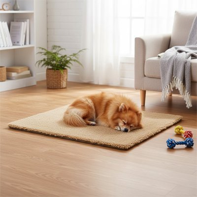 Petit chien dort sur Tapis Chien 