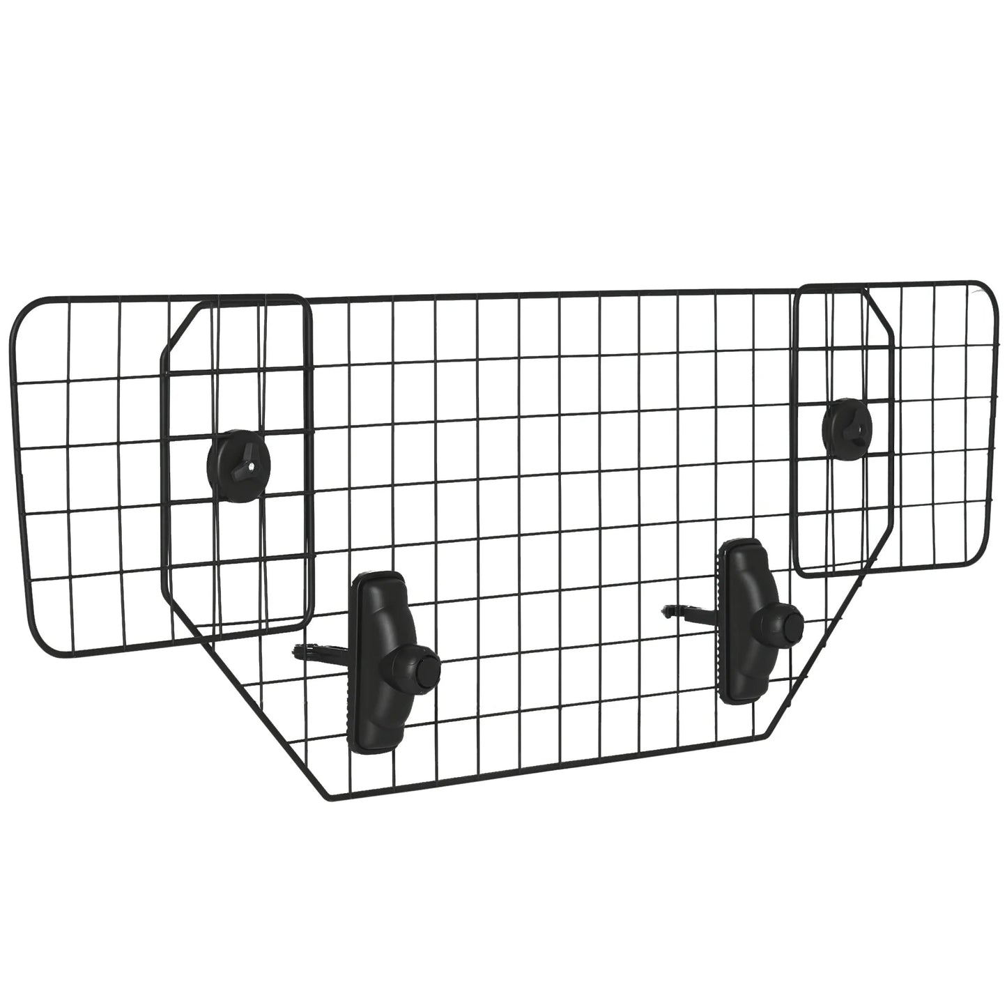 Grille de séparation voiture chien montée entre habitacle et coffre