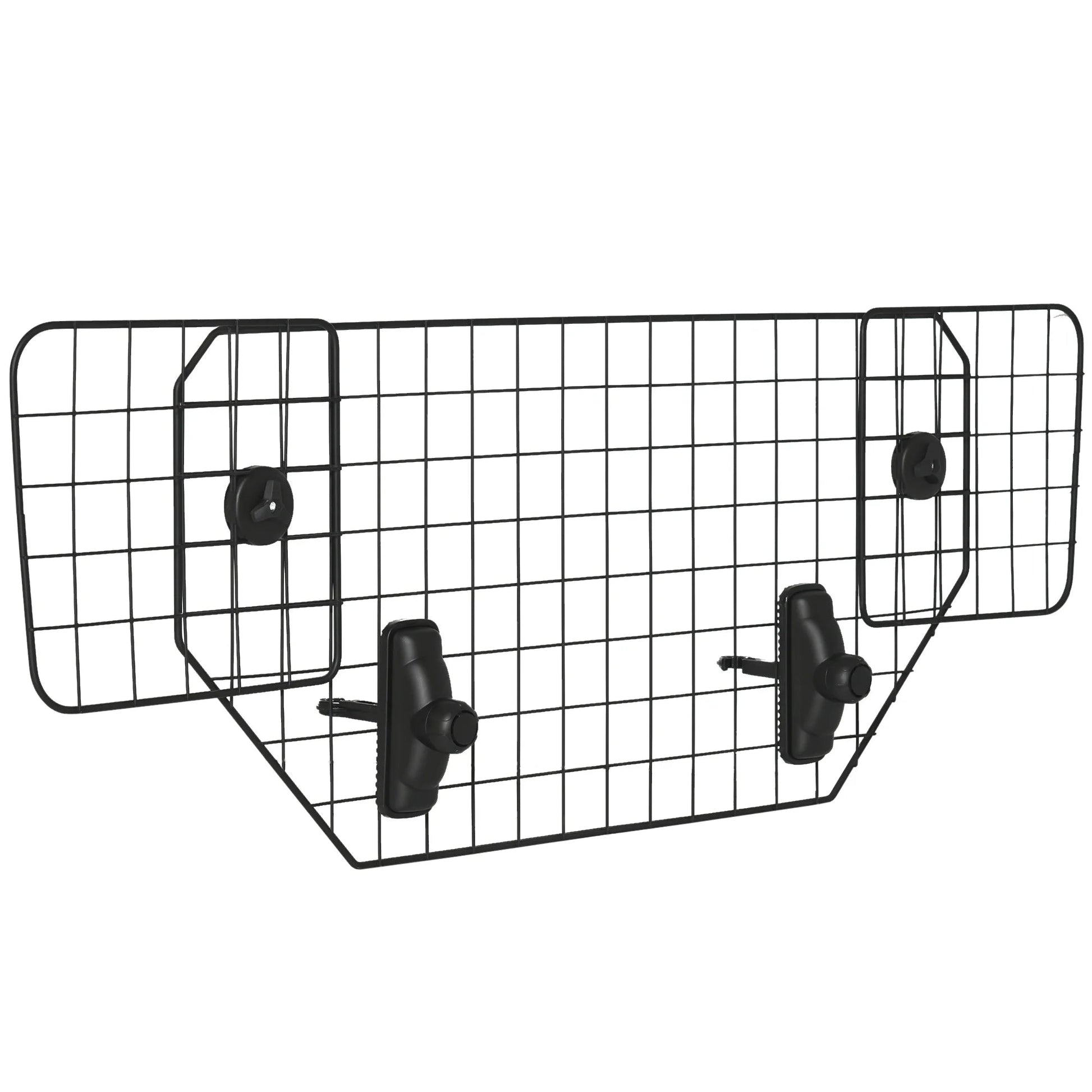 Grille de séparation voiture chien montée entre habitacle et coffre