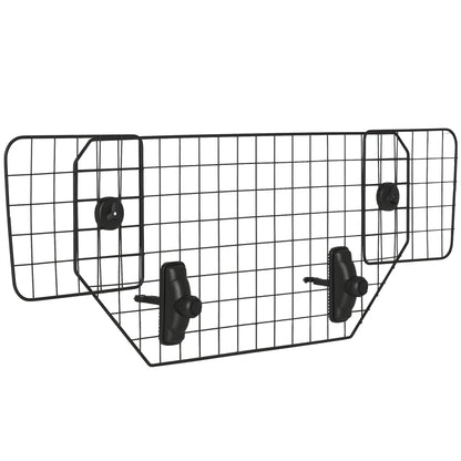 Grille de séparation voiture chien montée entre habitacle et coffre