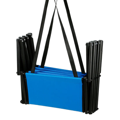 Rampe pour chiens voiture pliable bleue avec sac de rangement et sangles