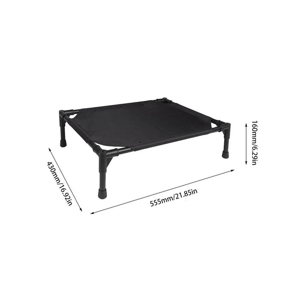 Outdoor Elevated Dog Bed Foldable Raised Pet Cot With Removable Canopy Shade Tent Breathable Dog Bed Carrying Bag For Camping Royaume Animalier