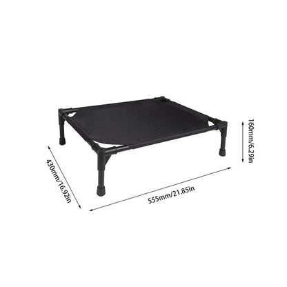 Outdoor Elevated Dog Bed Foldable Raised Pet Cot With Removable Canopy Shade Tent Breathable Dog Bed Carrying Bag For Camping Royaume Animalier