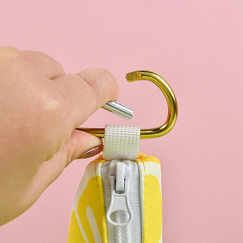Distributeur sac a crottes motif citron, avec attache facile