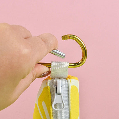 Distributeur sac a crottes motif citron, avec attache facile