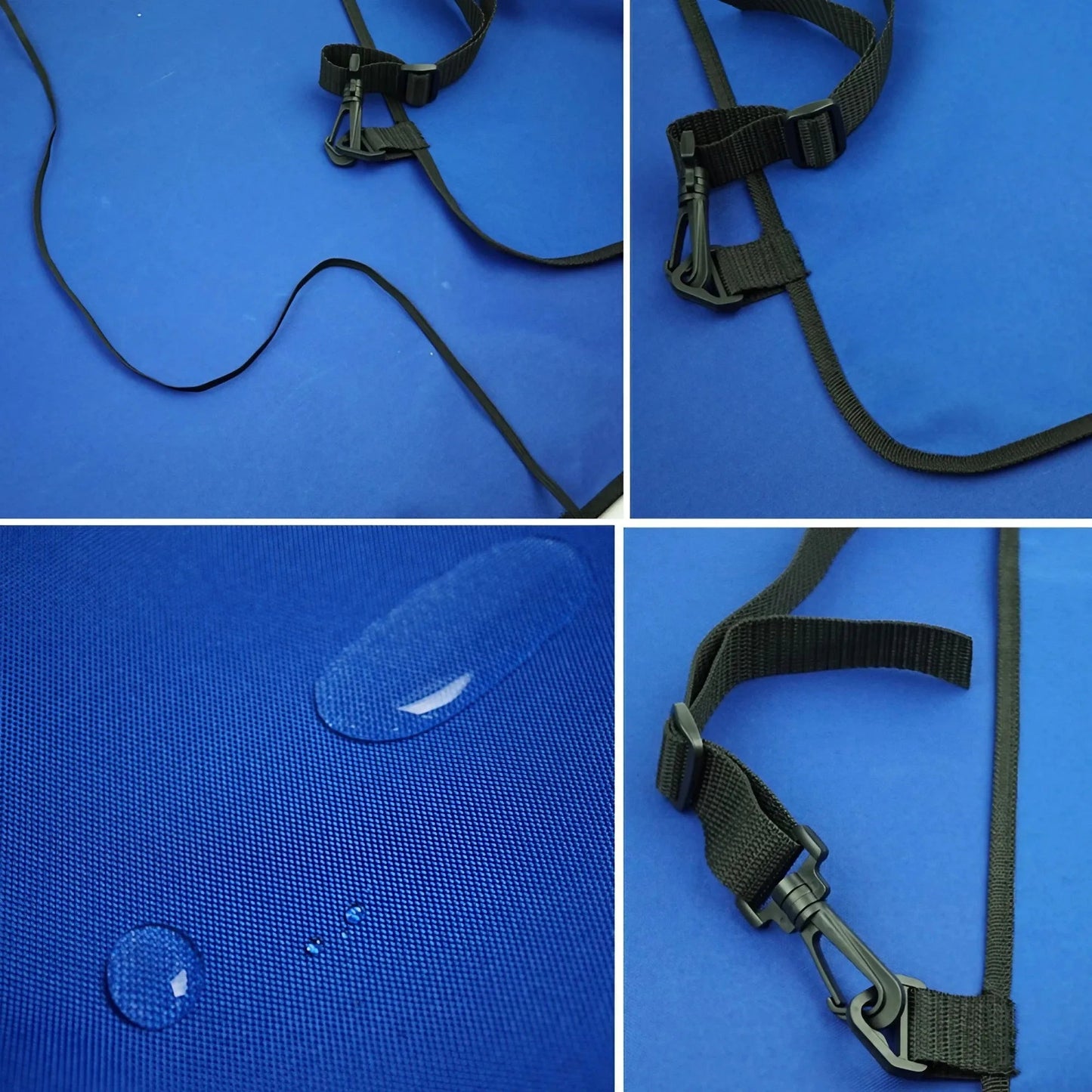 Protège voiture chien tissu imperméable bleu avec système d'attache réglable