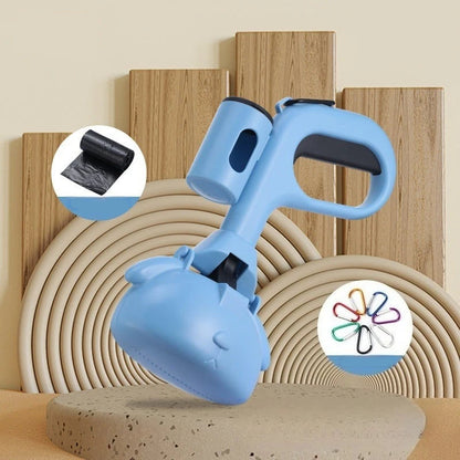 Ramasse crottes pour chien – comparatif des 3 coloris bleu, beige et rose sur fond bois