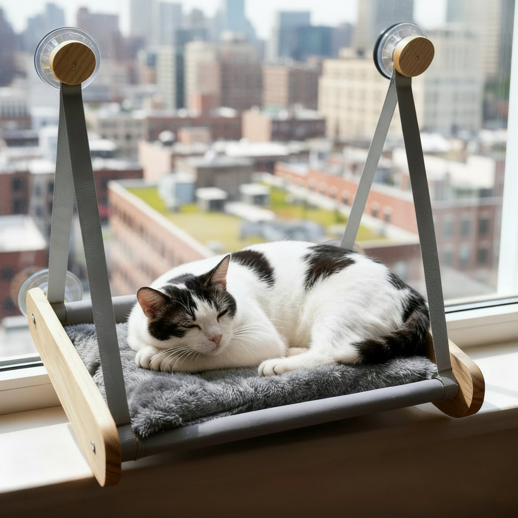 Hamac de fenêtre pour chat, lit de soleil mural