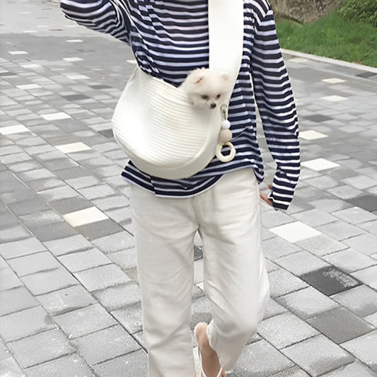 SAC A CHIEN PAWPORT PETIT CHIEN BLANC