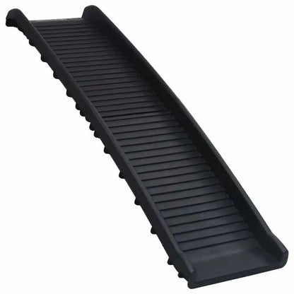 Rampe voiture pour chien noire avec surface antidérapante et rails latéraux