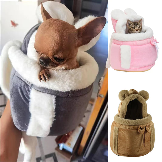 Sac transport chien PeluchePorteur pour chien et chat
