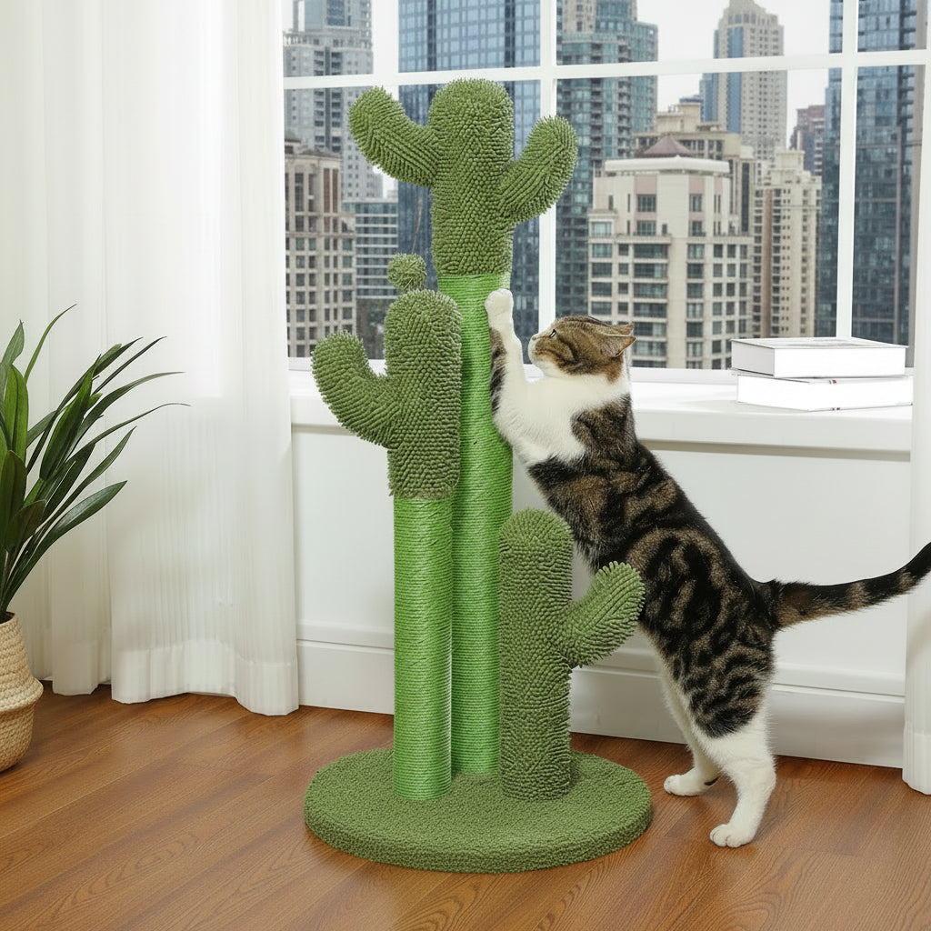 Griffoir cactus en sisal naturel