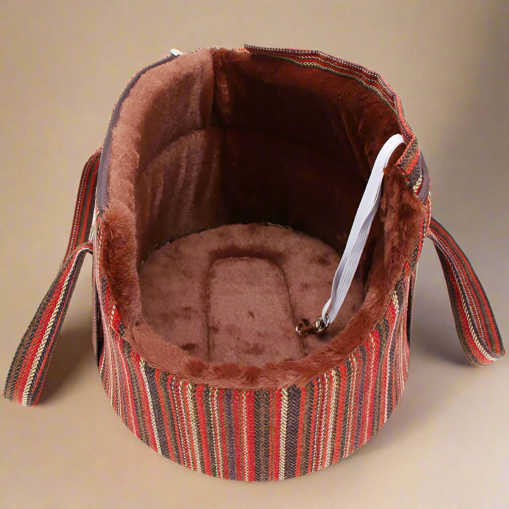 Sac de Transport Chat - CosyChat™ - Rayé lecoledeschats