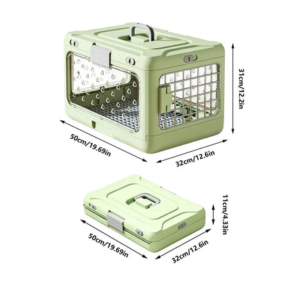 Cat Carrier Portable Foldable Hard-Sided Cat Carrier Box For Small Medium Kitten Puppy Outings Camping Walking Road Trip Hiking Royaume Animalier