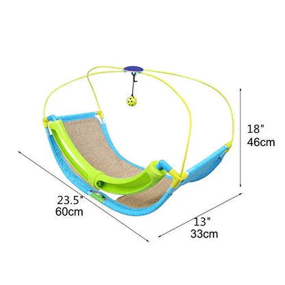 Multifuction Cat Hammock Bed with Ball Toy Assembly Pet Exercise Puzzle Cradle Bed Cat Bed Sofa Royaume Animalier