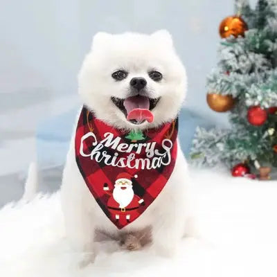 Bandana chien rouge père Noël