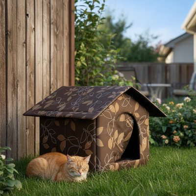 Cabane pour chat au design naurel