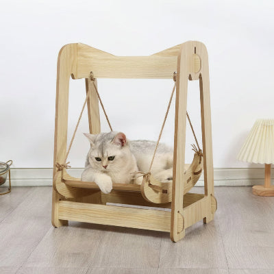 Balancoire chat suspendue vue de face – balancelle pour chat SwingCat™