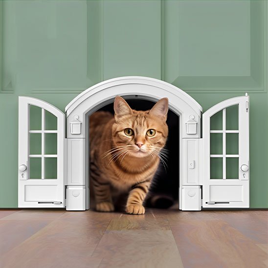 chatière pour chat arche généreuse