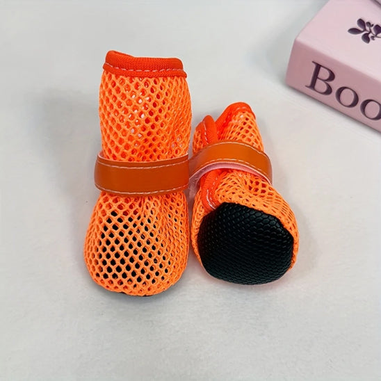 Chaussure chien Antidérapantes orange fluau