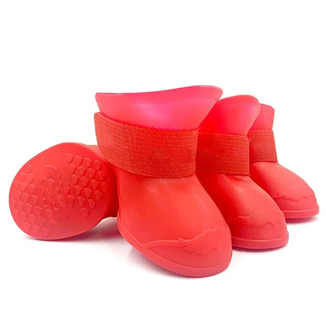 Chaussures chien | Imperméables rouge