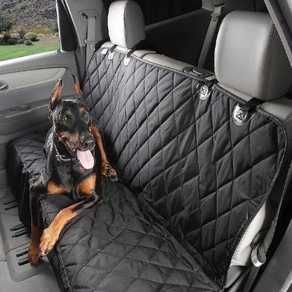 Chien couché auto sur tapis protection voiture pour chien | Caniprotect