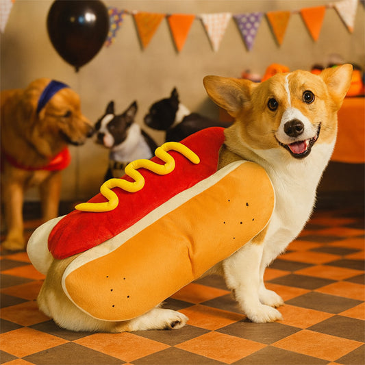 Chien fête porte manteau chien halloween Hotdog
