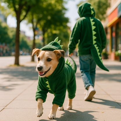 Chien rue portant Manteau pour chien Costume Dinosaure