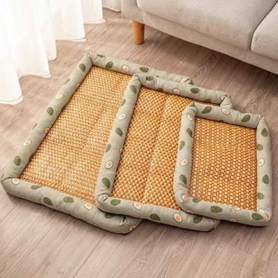Tapis rafraîchissant chien en rotin naturel - tailles L et XL