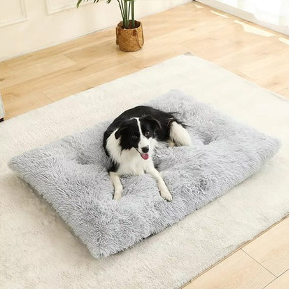 Coussin chien XXL gris pâle déhoussable et lavable